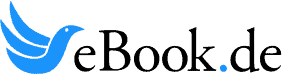 Logo von eBook.de mit einem stilisierten blauen Vogel auf der linken Seite und dem Text eBook.de in Schwarz auf der rechten Seite.
